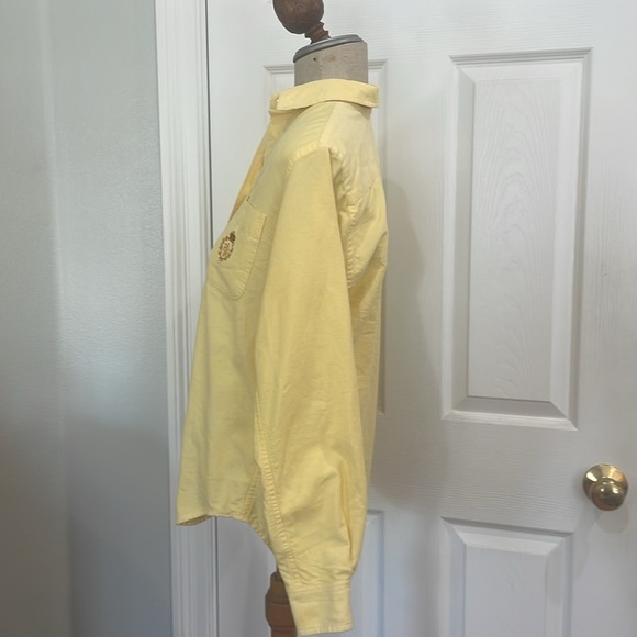 Vintage Ralph Lauren petite yellow long sleeve button down Oxford shirt women 6P - Picture 8 of 10